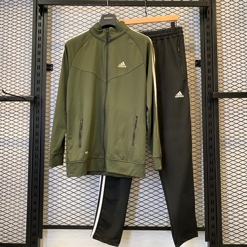 Adidas Men's Sportswear Set - Olive Green (2XL)
