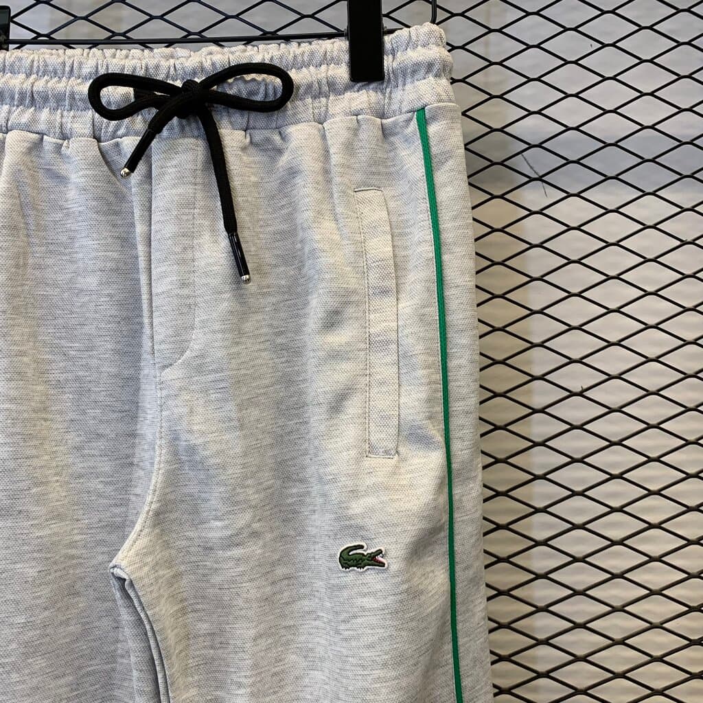 Lacoste Men's Cotton Tracksuit Set - Light Gray (S) 8