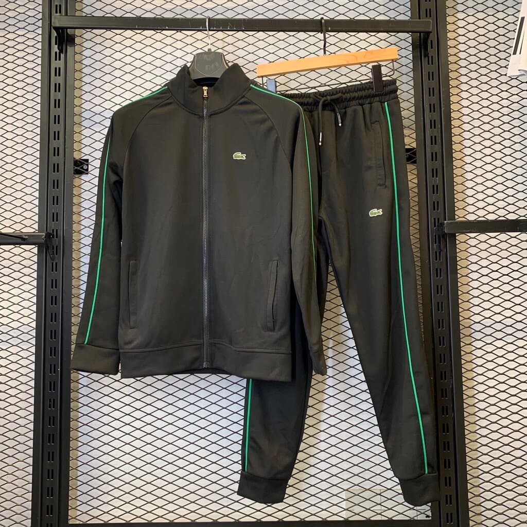 Lacoste Men's Cotton Tracksuit Set - Black (S)