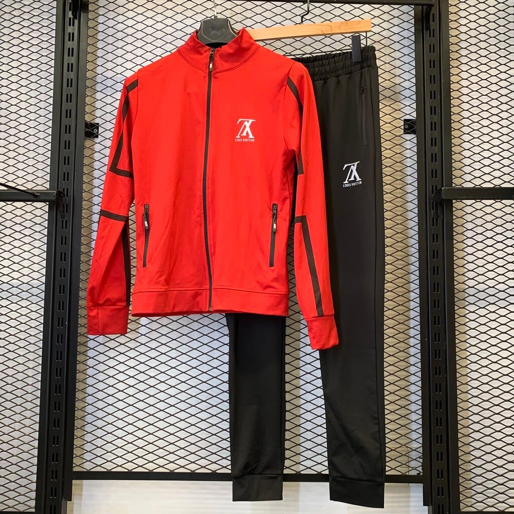 Louis Vuitton Men's Cotton Tracksuit - Red (L)