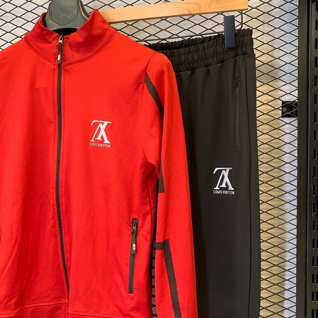 Louis Vuitton Men's Cotton Tracksuit - Red (L) 3