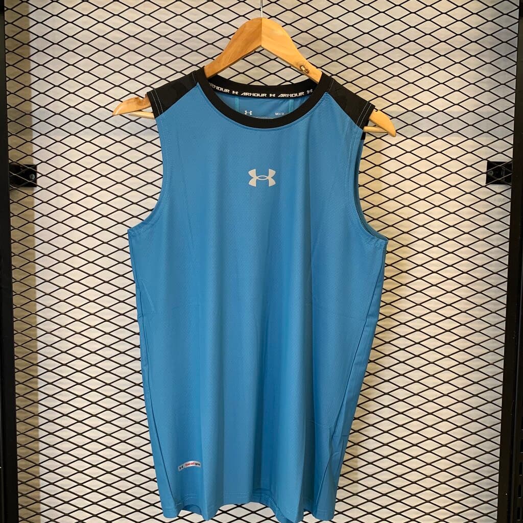 Under Armour Men's Sleeveless Workout Top - Blue (S) 2