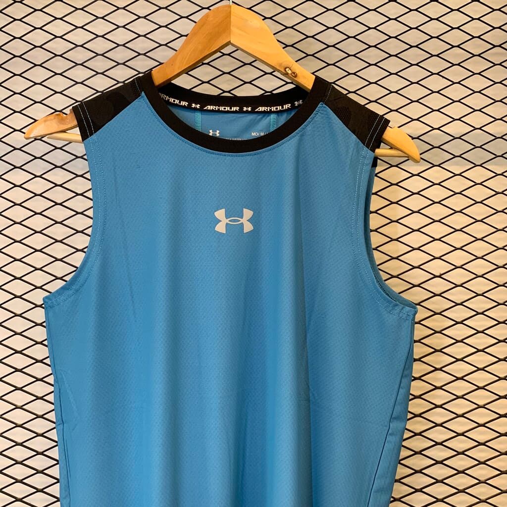 Under Armour Men's Sleeveless Workout Top - Blue (S) 3
