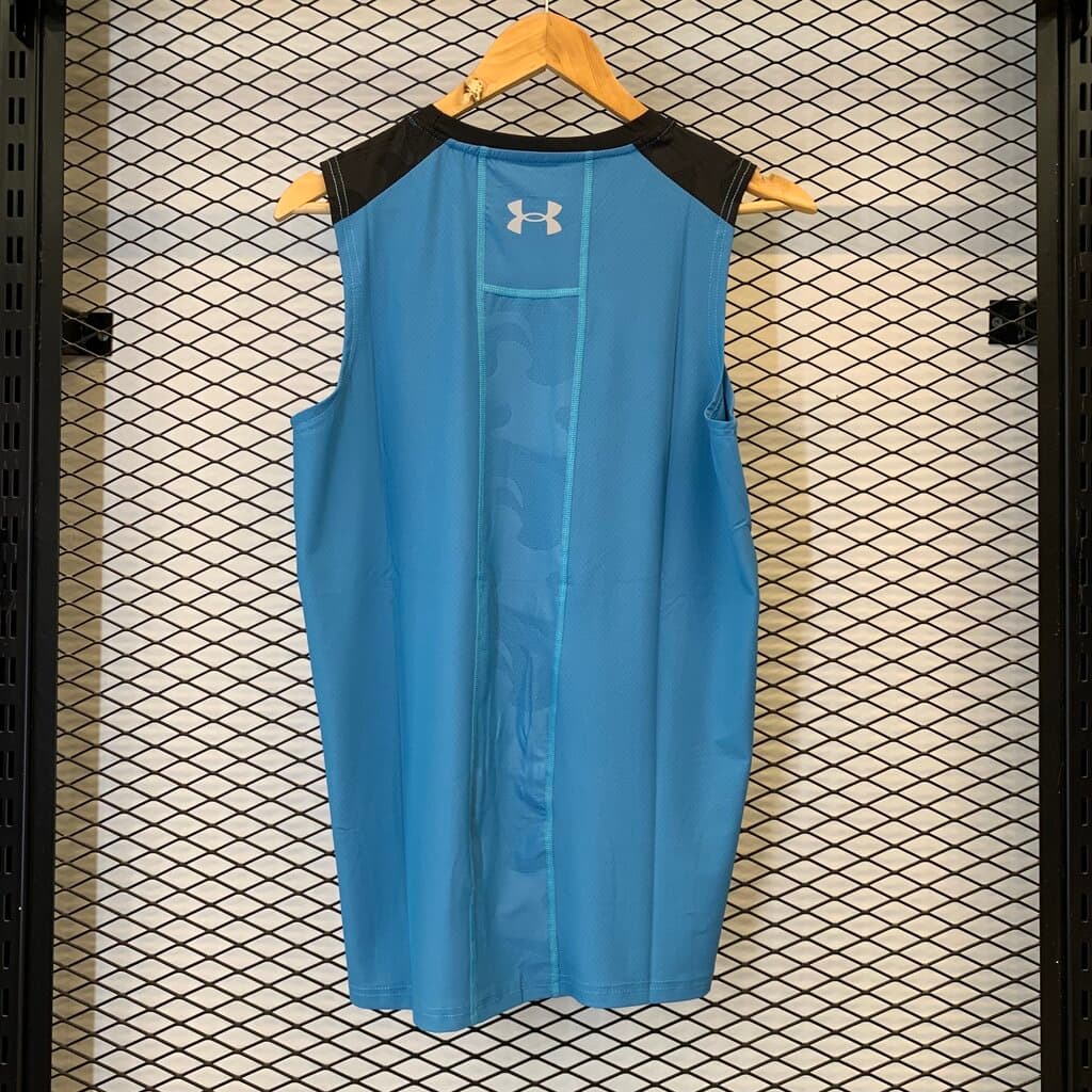 Under Armour Men's Sleeveless Workout Top - Blue (S) 4