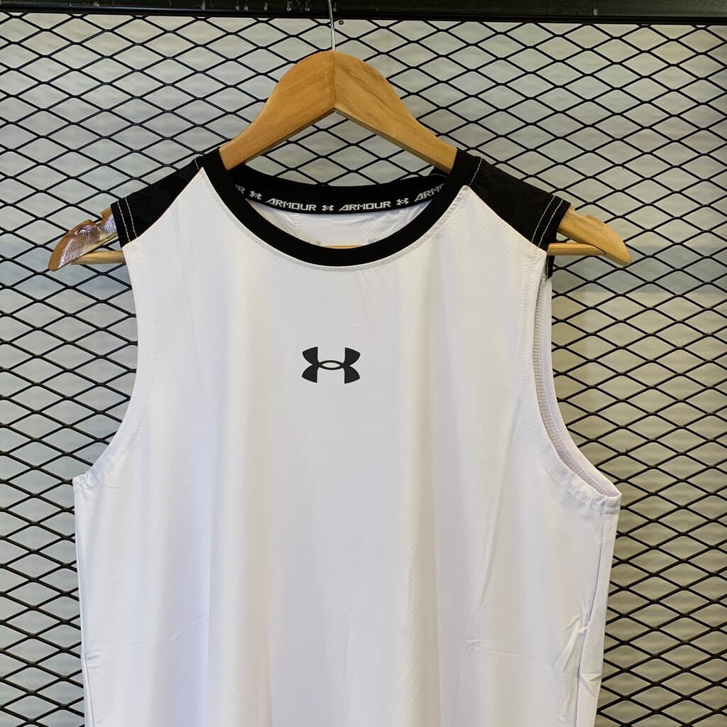 Under Armour Men's Sleeveless Workout Top - White (S) 2