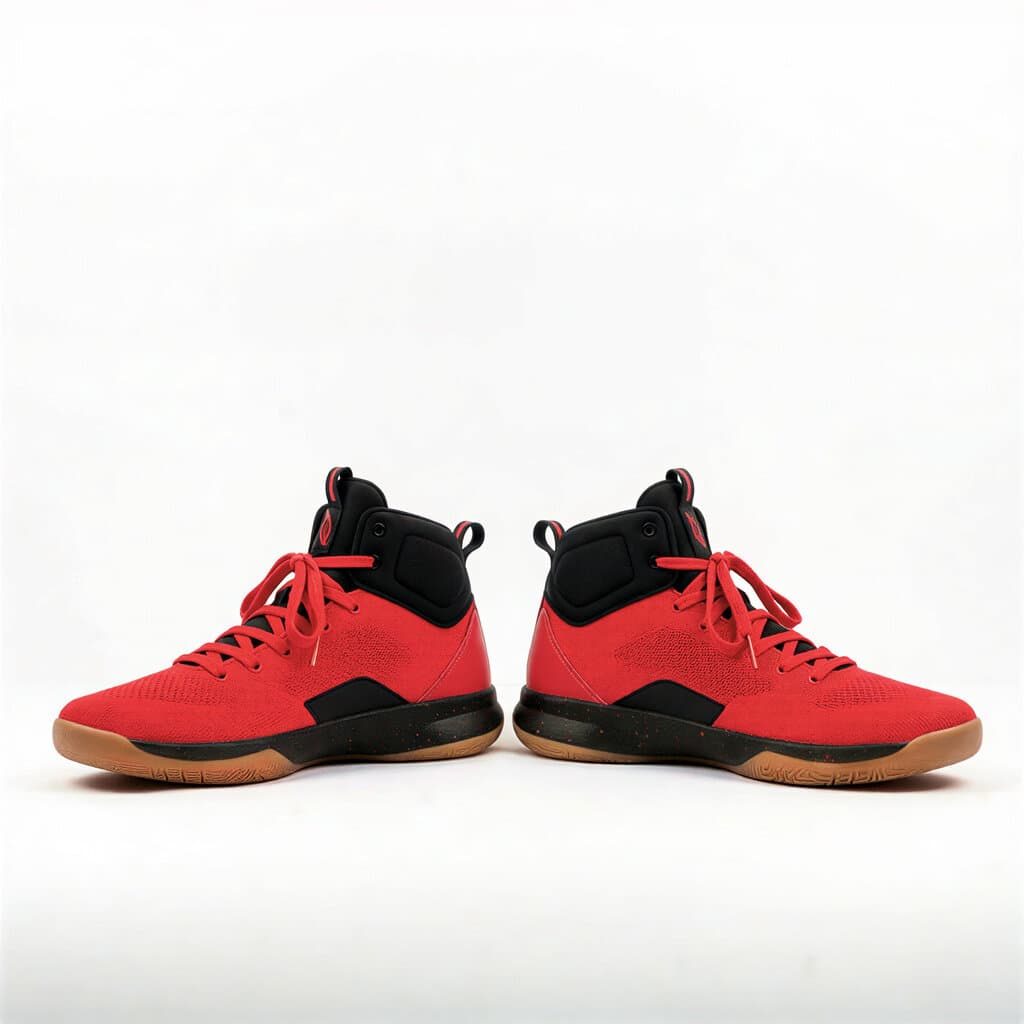 Red Knit High-Top Kicks