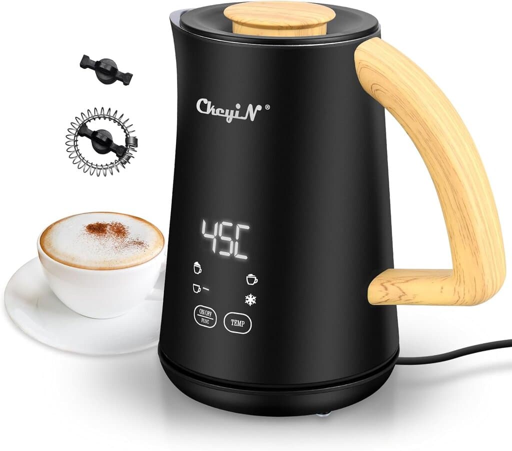 CkeyiN 4-in-1 Milk Frother Electric Milk Frother 500 W 500ml Hot/Cold