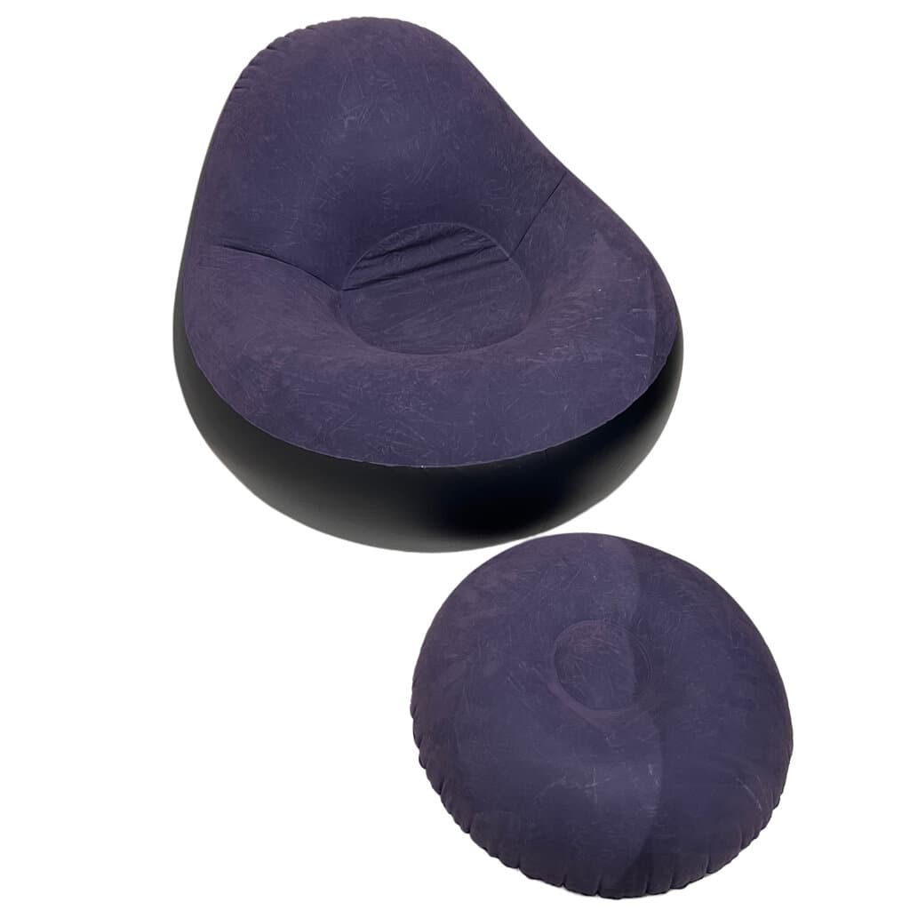 Inflatable Relaxing Chair with Footstool (Purple)