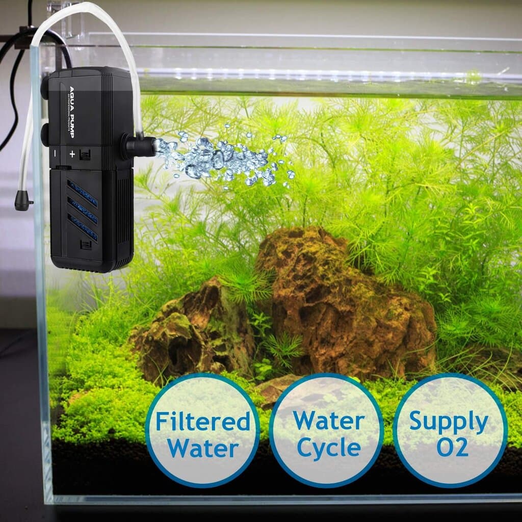 6W Adjustable Internal Aquarium Filter with 500L/H Pump for 30–150L Tanks 5
