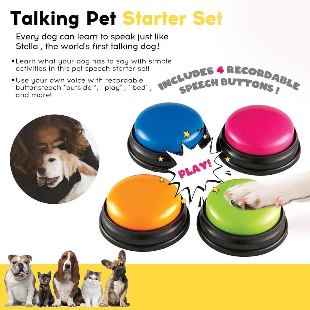 Leepesx Voice Buttons for Kids & Pet Training 6