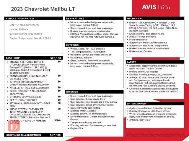 Chevorlet Malibu LT 16