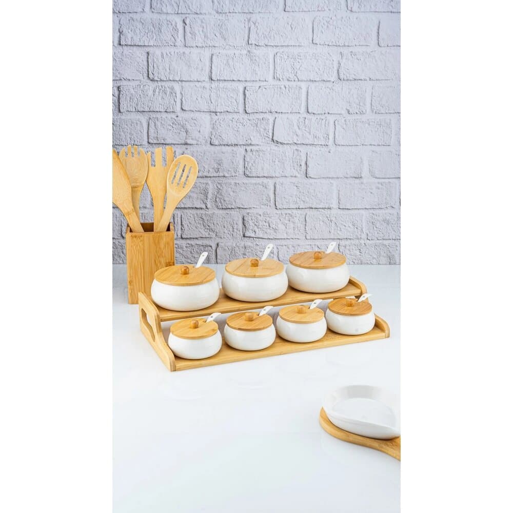 Bambum 2 Tier Spice Jars Set of 7 Pcs