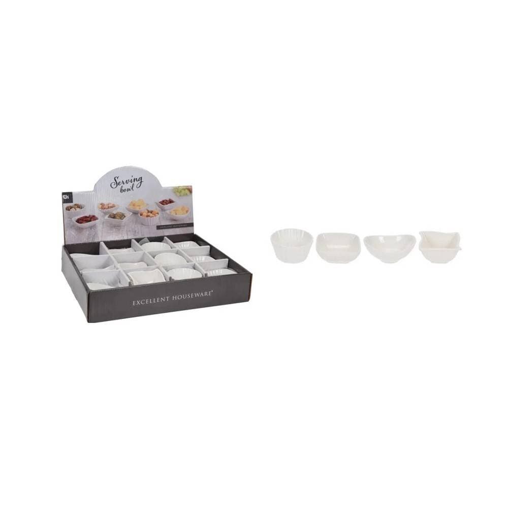 Koopman Snack Bowl Porcelain 4Ass