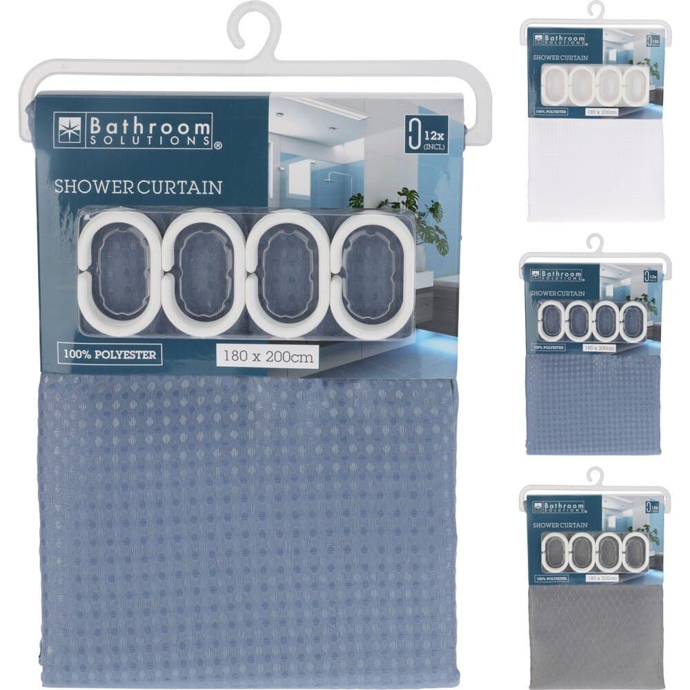 Koopman Shower Curtain 3 Assorted Color - CY2400160