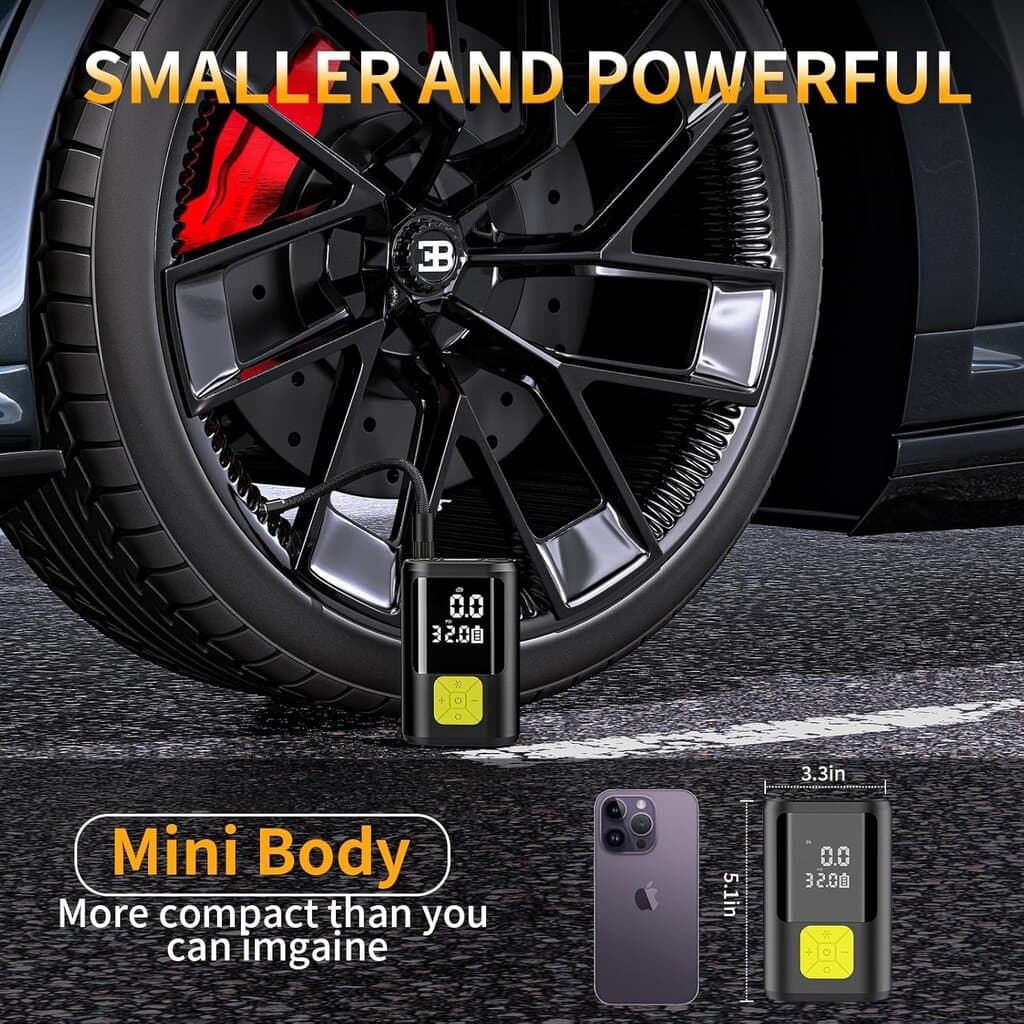 6000 mAh 150 PSI Portable Electronic Air Pump 2