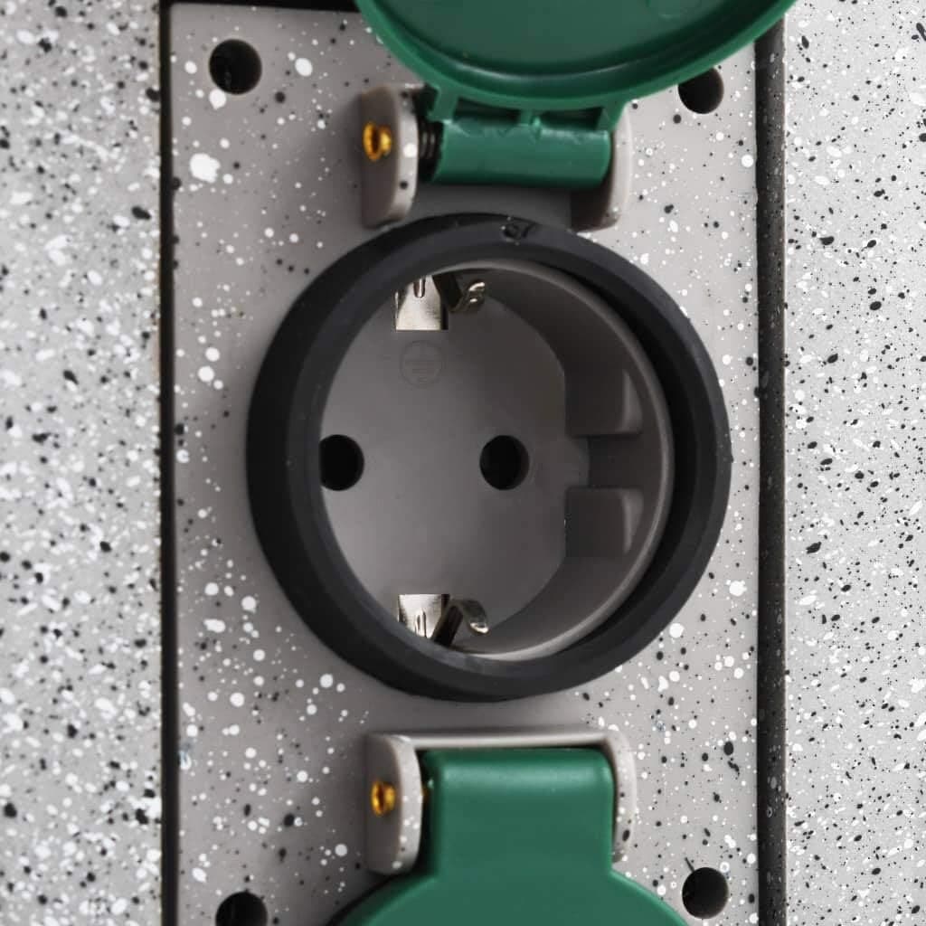 Festnight Outdoor Double Garden Power Socket with Light Sensor 3