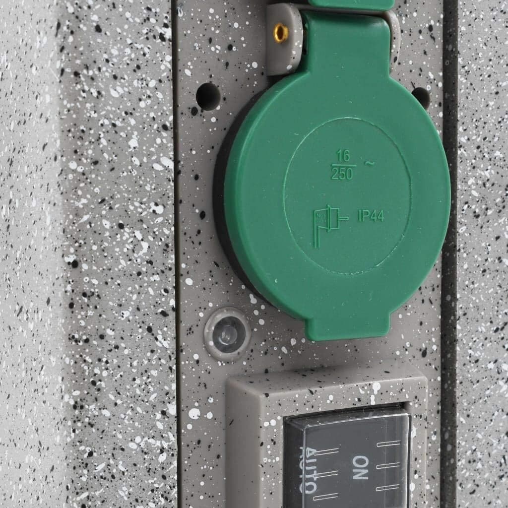 Festnight Outdoor Double Garden Power Socket with Light Sensor 4