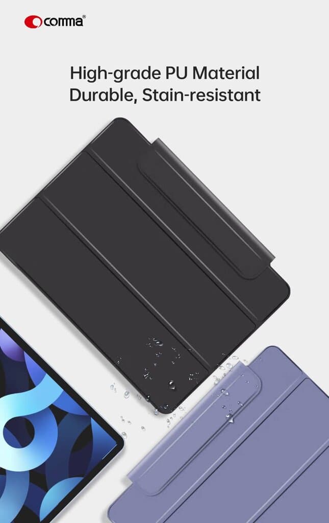 Comma for iPad 10 Rider Series Double Sides Magnetic Case - Black 4