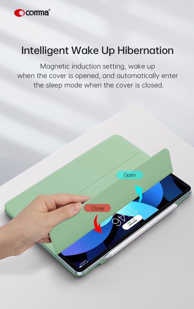Comma for iPad 10 Rider Series Double Sides Magnetic Case - Black 7