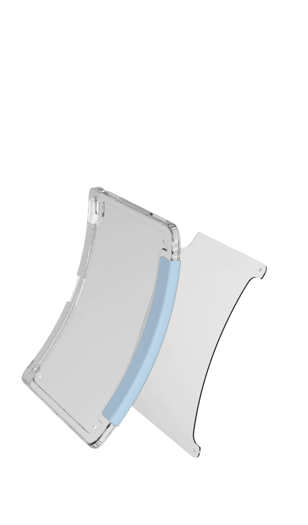 Comma iPad Pro 13-inch (2024) Joy Series PU Case With Pencil Slot - light blue 3
