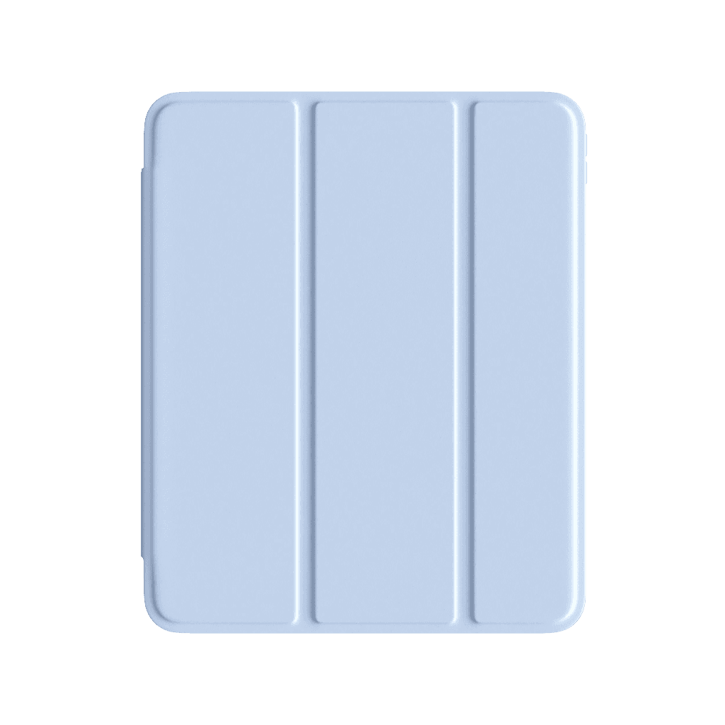 Comma iPad Pro 13-inch (2024) Joy Series PU Case With Pencil Slot - light blue