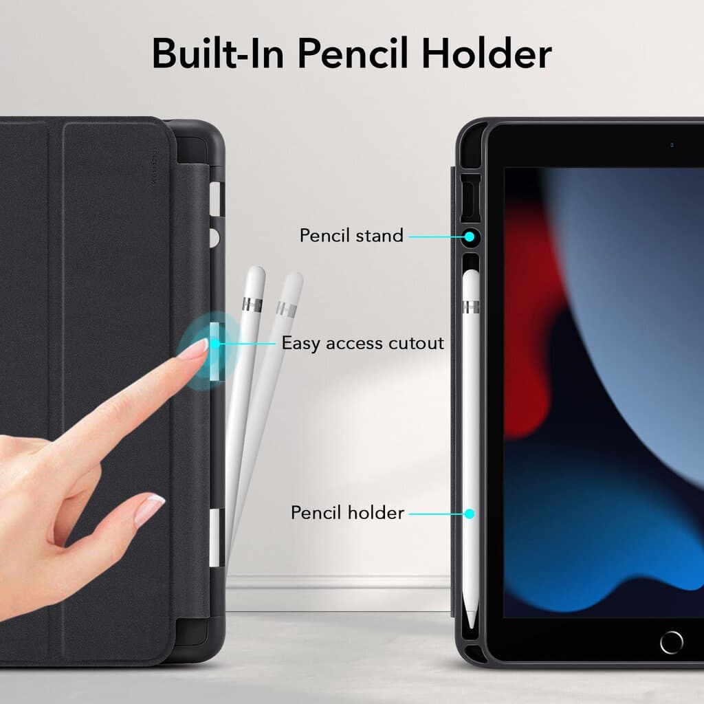 ESR iPad 9/8/7 Rebound Pencil Case — Black 8