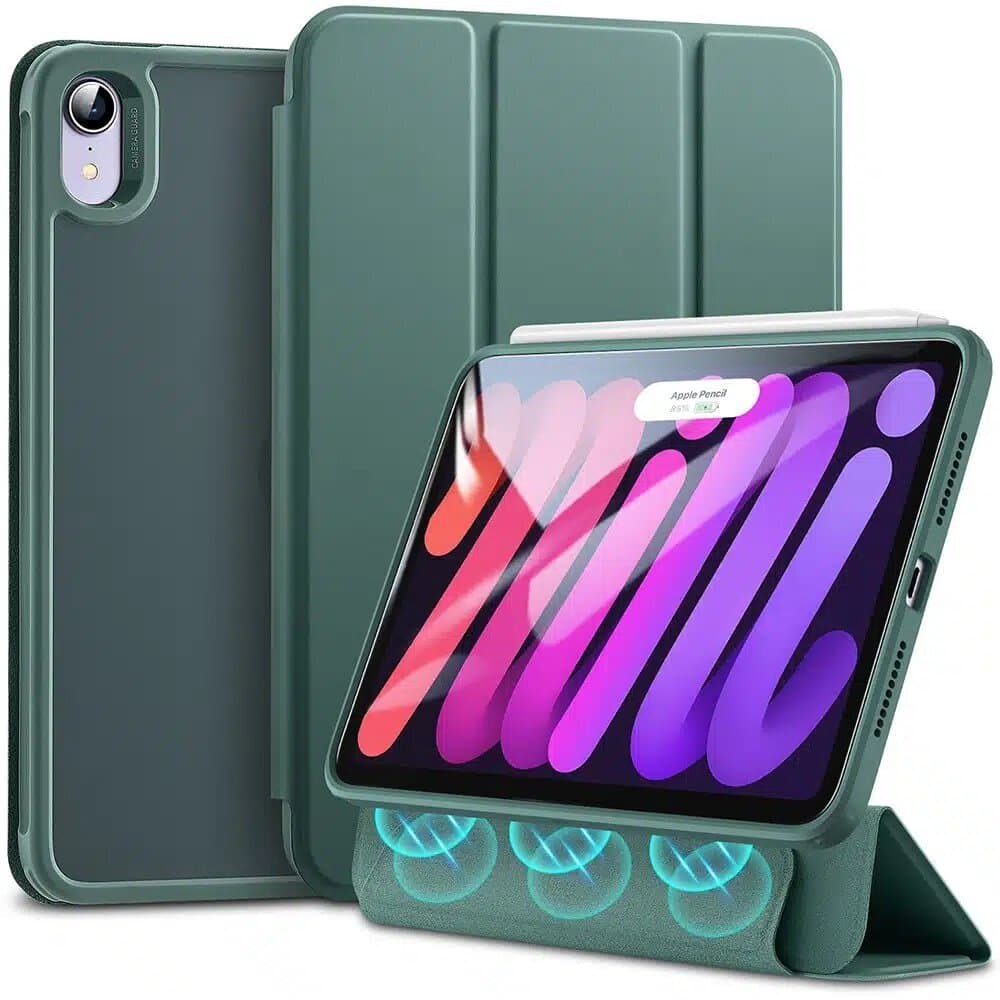 ESR iPad mini 6 Rebound Hybrid Case Detachable Tri-Fold Stand Case — Frosted Green 2
