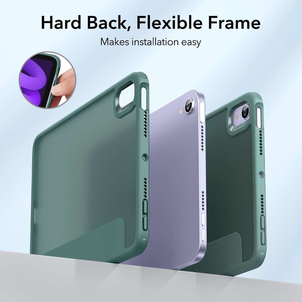 ESR iPad mini 6 Rebound Hybrid Case Detachable Tri-Fold Stand Case — Frosted Green 8
