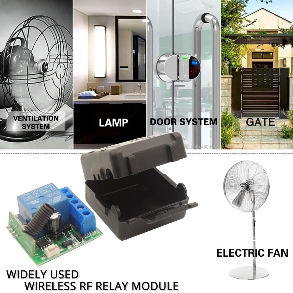 DieseRC 433MHz Wireless Remote Switch Set, 12V 1CH Relay + 5 EV1527 Remotes 3