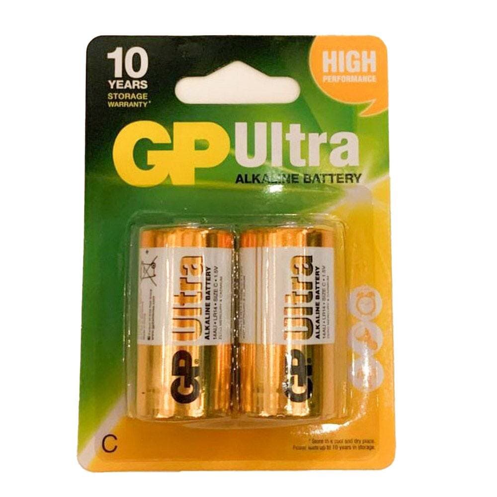 GP Gp Lr14 Ultra Alkaline 2 Pcs C Size Medium