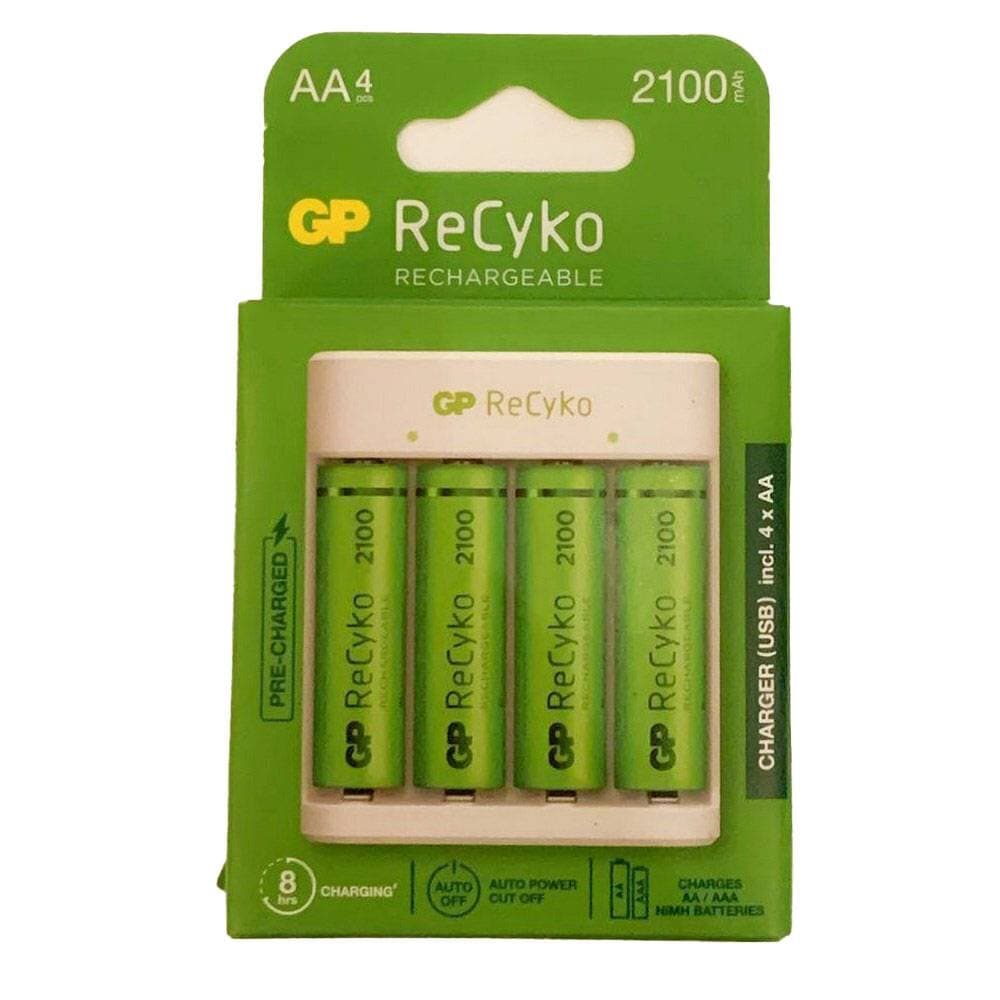GP Gp Recyko Mini Charger For Battery 4 X AAA 2100Mah