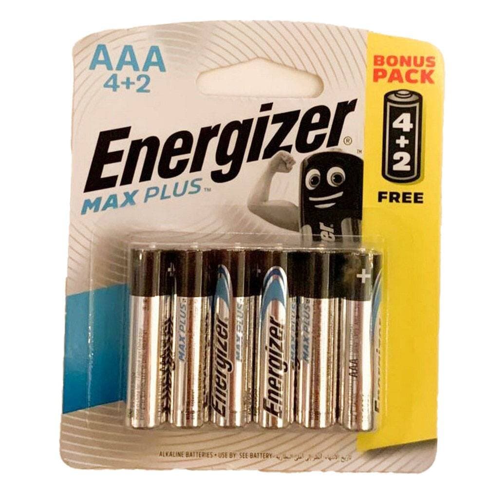 Energizer Max Plus AAA Alkaline Battery Bonus Pack, 1.5V (4 + 2 Free)
