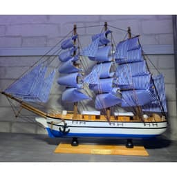 Oster Wooden Sailing Ship Model 50x45 Cm Blue — photo 1