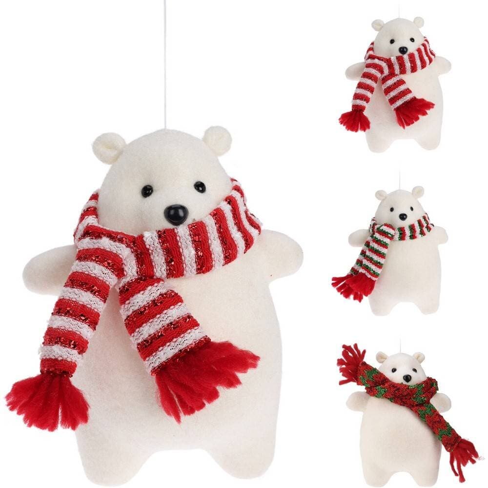 Koopman Polar Bear Hang Deco 17Cm 3Ass