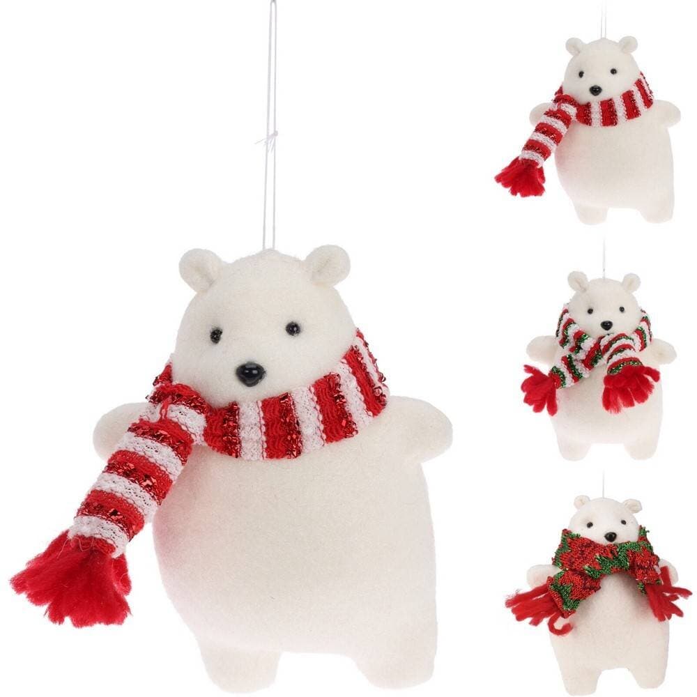 Koopman Polar Bear Hang Deco 13Cm 3Ass