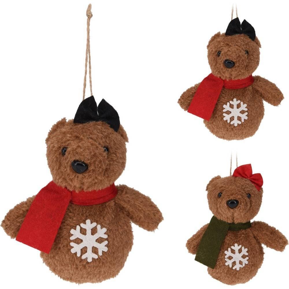 Koopman Bear Hanging Deco  15Cm 2Ass