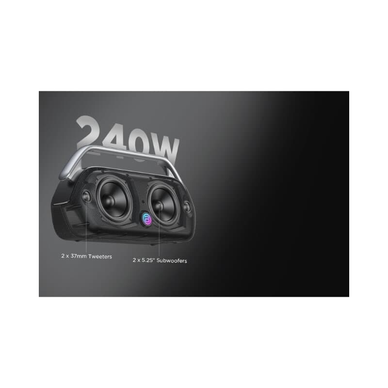 BUGANi Boost Max Portable Bluetooth Speaker 240W (Black) 4