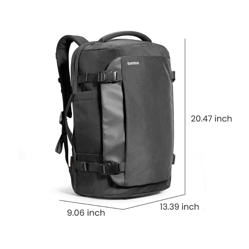 Tomtoc Navigator-T66 Travel Laptop Backpack 17 Inch / 38L (Black) 2