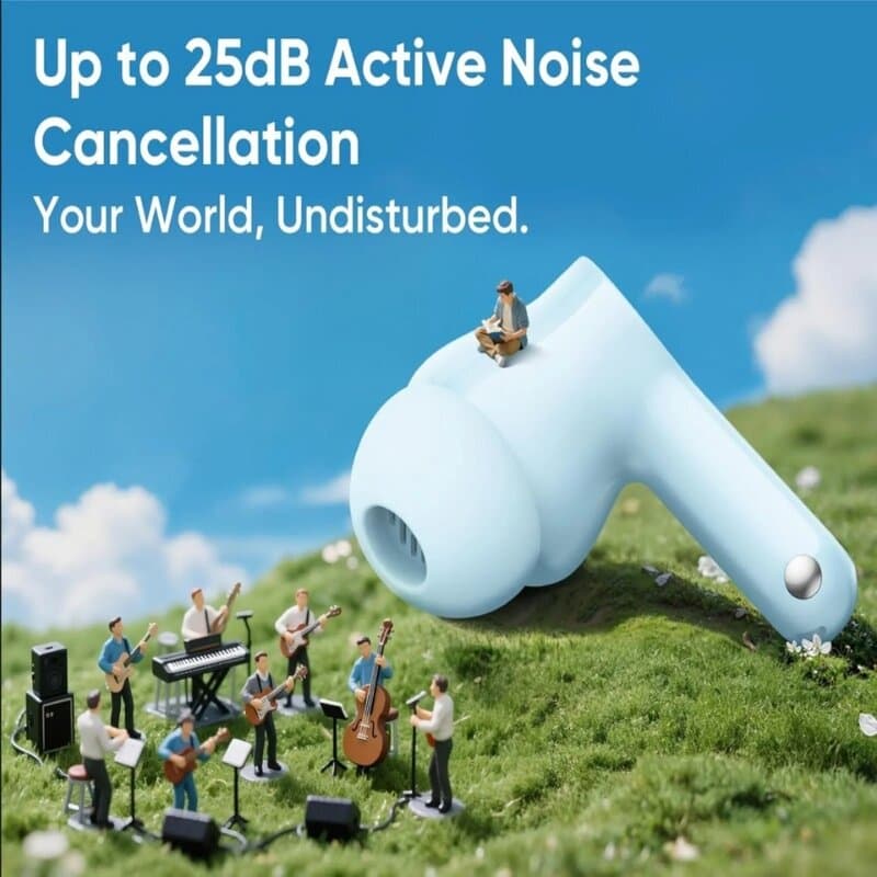 Realme Buds T200 X Volt Wireless Earphones (Blue) 7