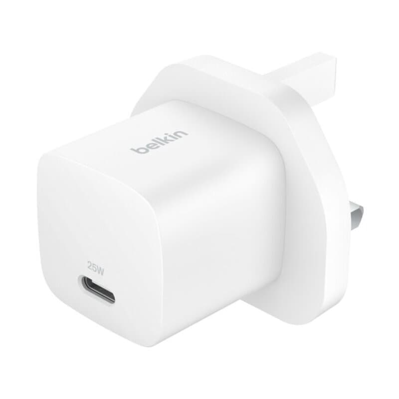 BELKIN PD 25W PPS USB-C WALL CHARGER BK (Charging Head) (White)