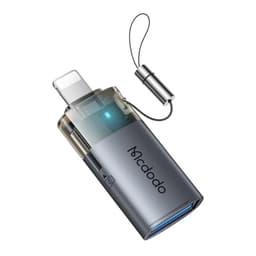 McDodo 2-in-1 USB-A To Lightning Transfer Adapter Built-in TF Card Reader With Lanyard — photo 1