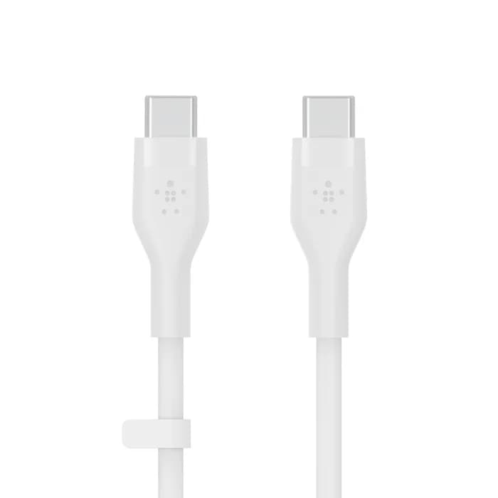 Belkin BoostCharge PRO Flex USB-C to USB-C Braided Silicone Cable, 1M (White)