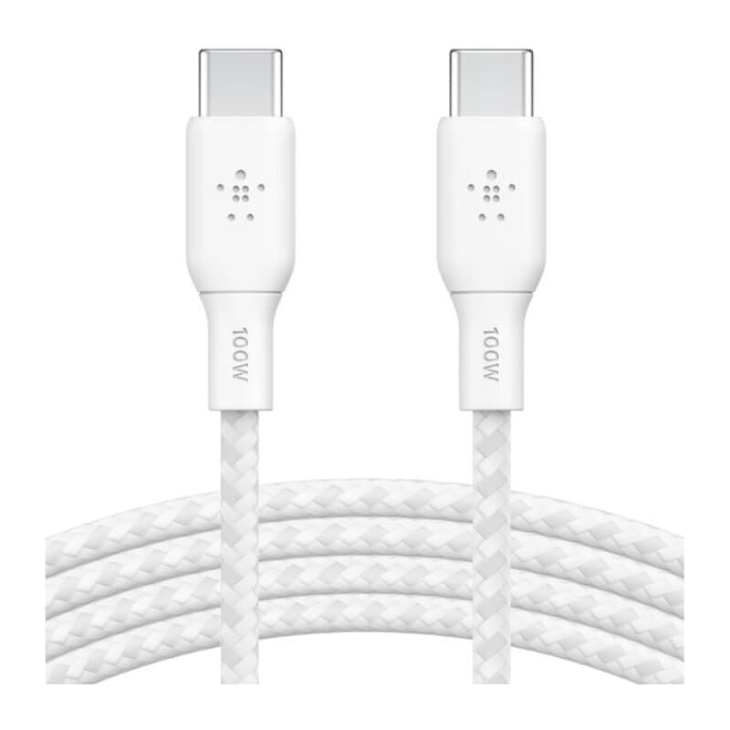Belkin BRAIDED USBC-C 2.0 100W CABLE 2M (White)