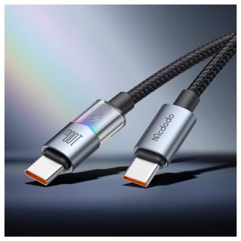 McDodo USB-C To USB-C Cable With 7 Colorful Lights 1.2m 3