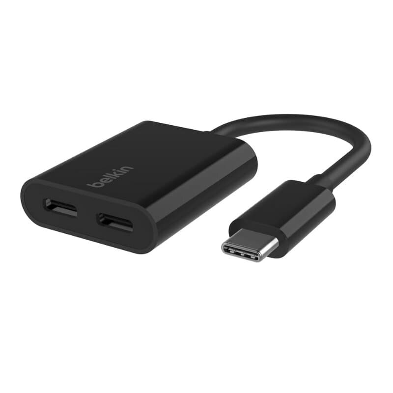 Belkin Adapter USB-C To Audio + Charge (Black)