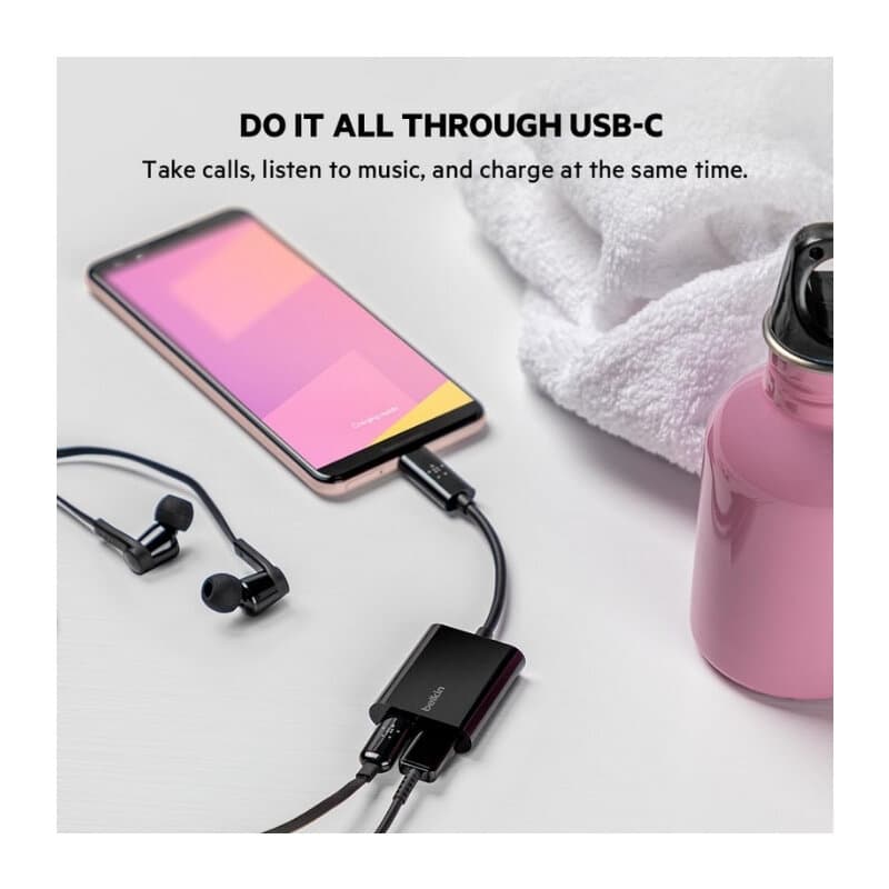 Belkin Adapter USB-C To Audio + Charge (Black) 3