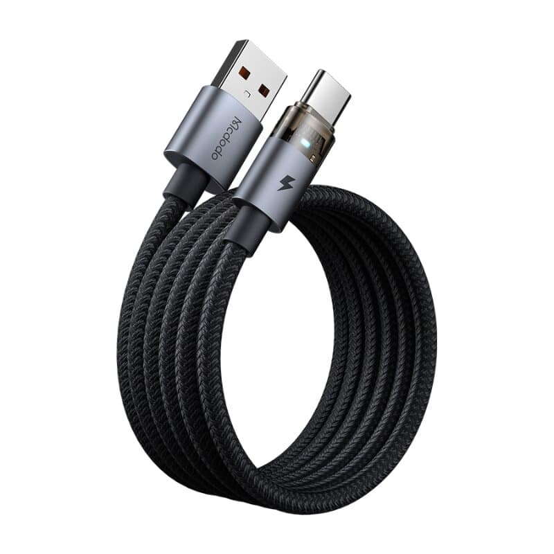 McDodo USB-C Cable With Charging Light 1.2m Transparent (Silver) 3