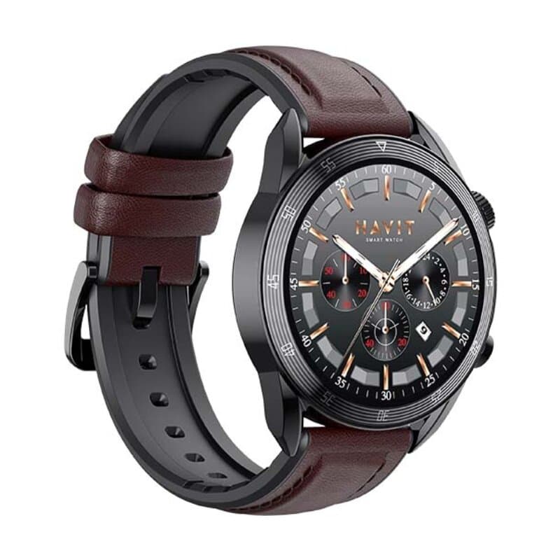 Havit M9030 PRO Smartwatch Amoled Circle - Brown — photo 2