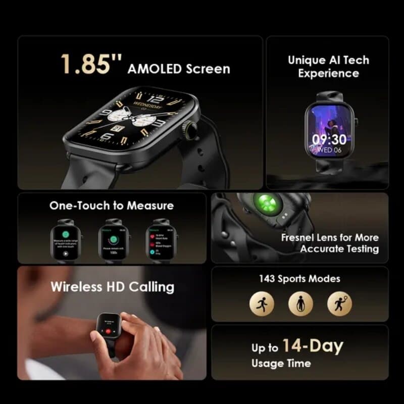 Oraimo Watch Pro AM 1.85″ AMOLED IP68 Smart Watch 2