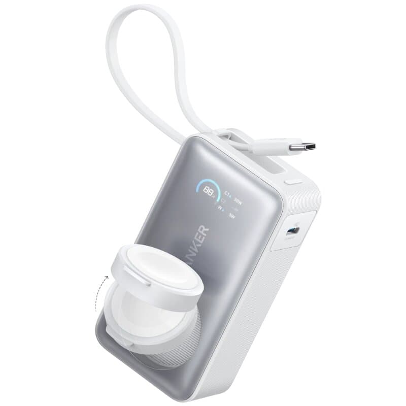 Anker MagGo Power Bank 10K mAh 35W (Phone and Apple Watch) (White)